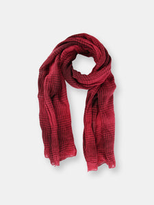 Faded Two Toned Plaid Scarf