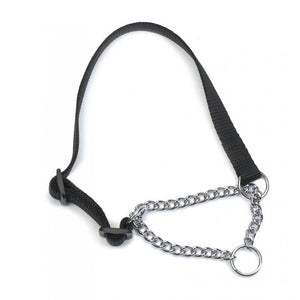 Ancol Heritage Check Chain/Dog Collar (Black) (Size 2-4)