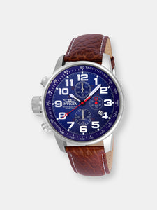 Invicta Men's I-Force 3328 Blue Leather Swiss Chronograph Dress Watch
