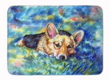 Load image into Gallery viewer, 19 in x 27 in Corgi Tuckered Out Machine Washable Memory Foam Mat