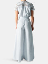 Load image into Gallery viewer, Pamela Wide Pant in Sky Blue Linen