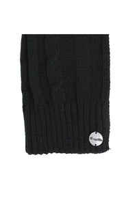Womens/Ladies Multimix II Cable Knit Walking Scarf - Black