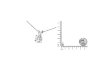 Load image into Gallery viewer, 14K White Gold 1/4 Cttw Round Cut Lab Grown White Diamond 4-Prong Solitaire Pendant Necklace