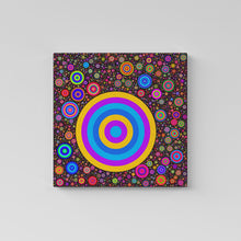 Load image into Gallery viewer, “Bulat-bulat #950662, 2021” 24 in. x 24 in. Frameless Canvas Abstract Art Print by Alvin Koay