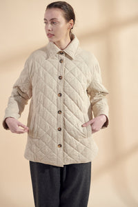 Quilted Button Down Shirts Jacket