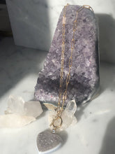 Load image into Gallery viewer, Gold Filled - Druzy Quartz Heart Necklace