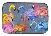 Load image into Gallery viewer, 14 in x 21 in Flamingo Six Senses Dish Drying Mat