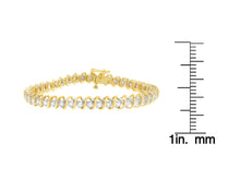 Load image into Gallery viewer, 18K Yellow Gold Round Cut Diamond Tennis Bracelet