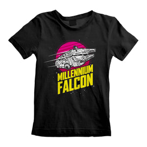 Star Wars Childrens/Kids Millennium Falcon T-Shirt (Black)