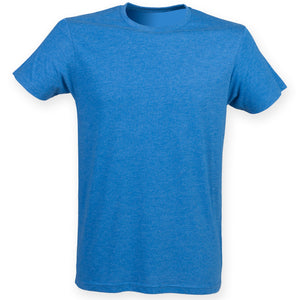 Skinnifit Mens Triblend Short Sleeve T-Shirt (Blue Triblend)