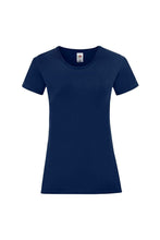 Load image into Gallery viewer, Fruit of the Loom Womens/Ladies Iconic T-Shirt (Navy)