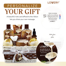 Load image into Gallery viewer, Bath and Body Gift Basket -Vanilla Coconut Home Spa - 9pc Set