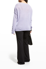 Load image into Gallery viewer, Cotton/Cashmere Mesh Keyhole Boat Neck Sweater