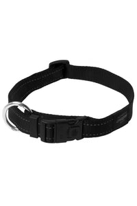 Rogz Utility Side Release Adjustable Dog Collar (Black) (Large)
