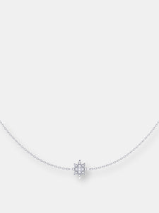 Starry Lane Layered Diamond Necklace In Sterling Silver