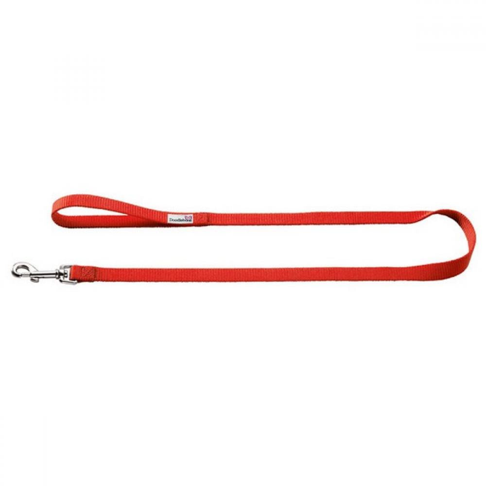 Doodlebone Bold Nylon Dog Leash (Red) (1in x 4.3ft)