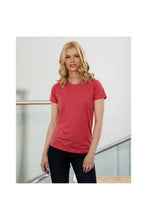 Load image into Gallery viewer, Russell Womens Slim Fit Longer Length Short Sleeve T-Shirt (Red Marl)