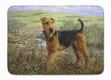 Load image into Gallery viewer, 19 in x 27 in Airedale Terrier The Kings Country Machine Washable Memory Foam Mat