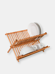 Rustic Collection Pine Folding Dish Rack