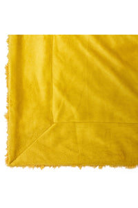 Furn Tundra Throw with Faux Fur Design (Ochre Yellow) (One Size)