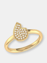 Load image into Gallery viewer, Street Cycle Open Teardrop Diamond Ring In 14K Yellow Gold Vermeil On Sterling Silver