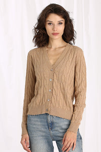 Cotton Cable Cardigan