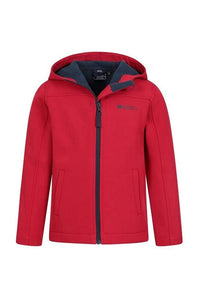 Childrens/Kids Exodus Water Resistant Soft Shell Jacket - Red