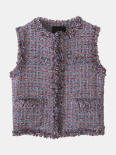 Load image into Gallery viewer, Fray Hem Tweed Vest
