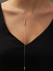 Phoenix - Gold Y Style Bird Beak Necklace
