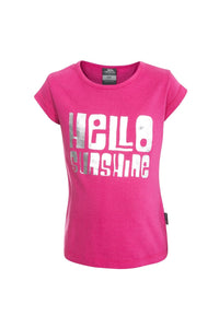 Trespass Childrens Girls Hello Short Sleeve T-Shirt (Pink Lady)