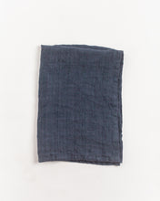 Load image into Gallery viewer, Stone Washed Linen Tea Towel - Navy
