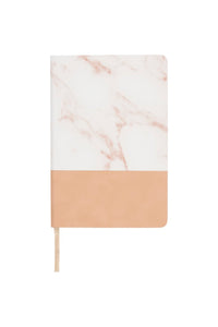 Bullet Two Tone A5 Marble Notebook (Brown) (One Size)