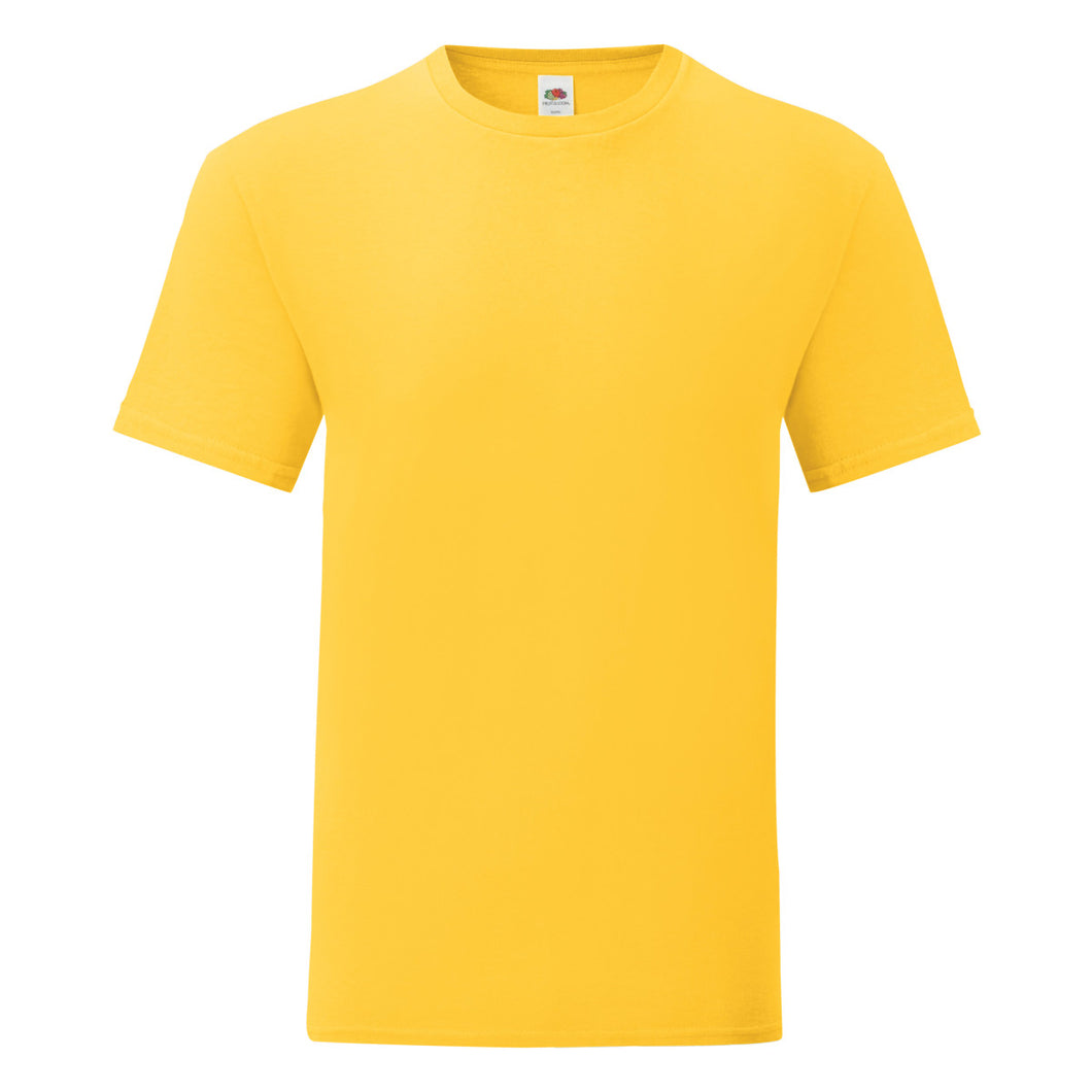 Fruit Of The Loom Mens Iconic T-Shirt (Pack of 5) (Sunflower Yellow)