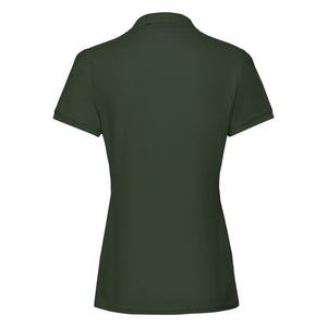 Fruit Of The Loom Ladies Lady-Fit Premium Short Sleeve Polo Shirt (Bottle Green)