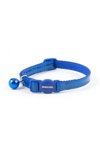Ancol Reflective Gloss Cat Collar (Blue) (One Size)