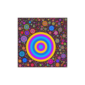 “Bulat-bulat #950662, 2021” 24 in. x 24 in. Frameless Canvas Abstract Art Print by Alvin Koay