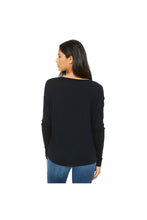 Load image into Gallery viewer, Bella Ladies/Womens Long Sleeve Flowy 2x1 T-Shirt (Black)