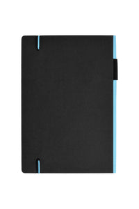 JournalBooks Cuppia Notebook (Pack of 2) (Solid Black,Light Blue) (8 x 5.5 x 0.6 inches)