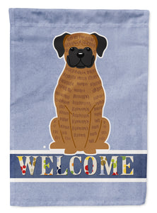 11 x 15 1/2 in. Polyester Brindle Boxer Welcome Garden Flag 2-Sided 2-Ply