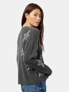Rails Virgo Sweater In Charcoal White Stars