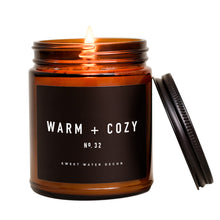 Load image into Gallery viewer, Warm And Cozy Soy Candle - Amber Jar - 9 Oz