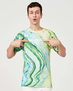 Green Marble Rainbow T-shirt