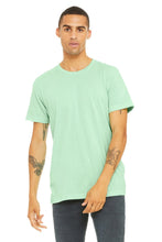 Load image into Gallery viewer, Canvas Mens Triblend Crew Neck Plain Short Sleeve T-Shirt (Mint Triblend)
