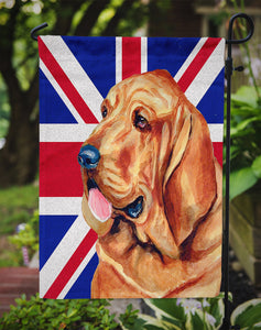 Bloodhound With English Union Jack British Flag Garden Flag 2-Sided 2-Ply