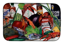 Load image into Gallery viewer, 14 in x 21 in Crawfish with Louisiana Spices Dish Drying Mat