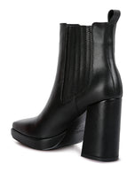 Load image into Gallery viewer, Grape Vine High Heeled Leather Boot In Black