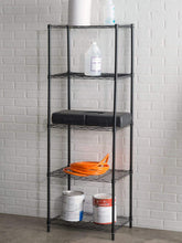 Load image into Gallery viewer, 5 Tier Steel Wire Shelf, Black