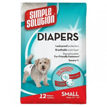 Load image into Gallery viewer, Simple Solution Disposable Dog Diapers (Pack Of 12) (May Vary) (Small/Medium Breeds)