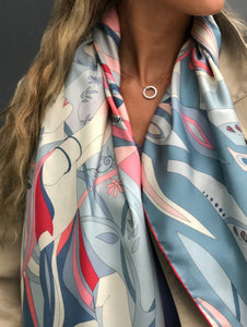 Maternity Silk Scarf in Pink