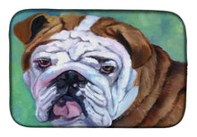 Load image into Gallery viewer, 14 in x 21 in Admiral the English Bulldog Dish Drying Mat